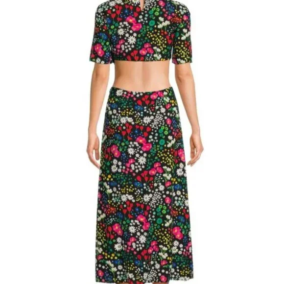 NWT The Kooples Floral Cutout Maxi Dress In Joyful Flower Size 1/US4 - Picture 3 of 14